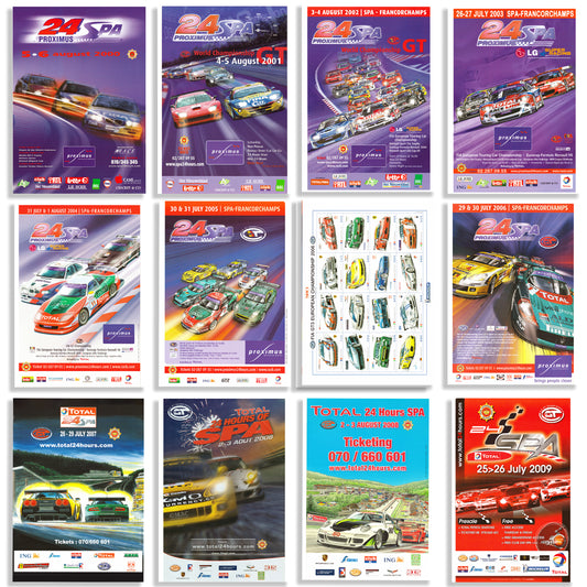 2000-2009 24 Hours Of Spa A3 Poster Bundle