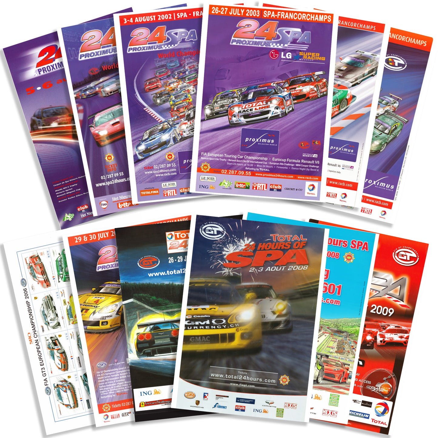 2000-2009 24 Hours Of Spa A3 Poster Bundle