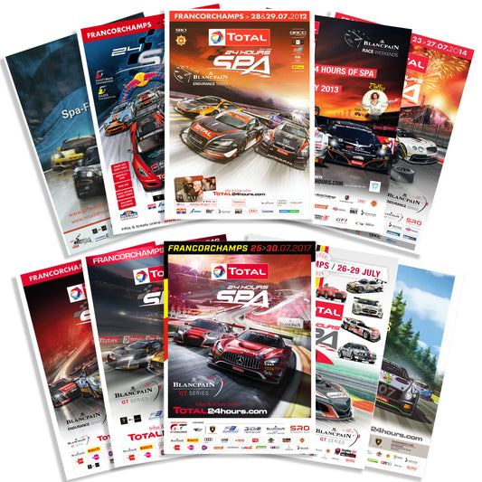 2010-2019 24 Hours Of Spa A3 Poster Bundle