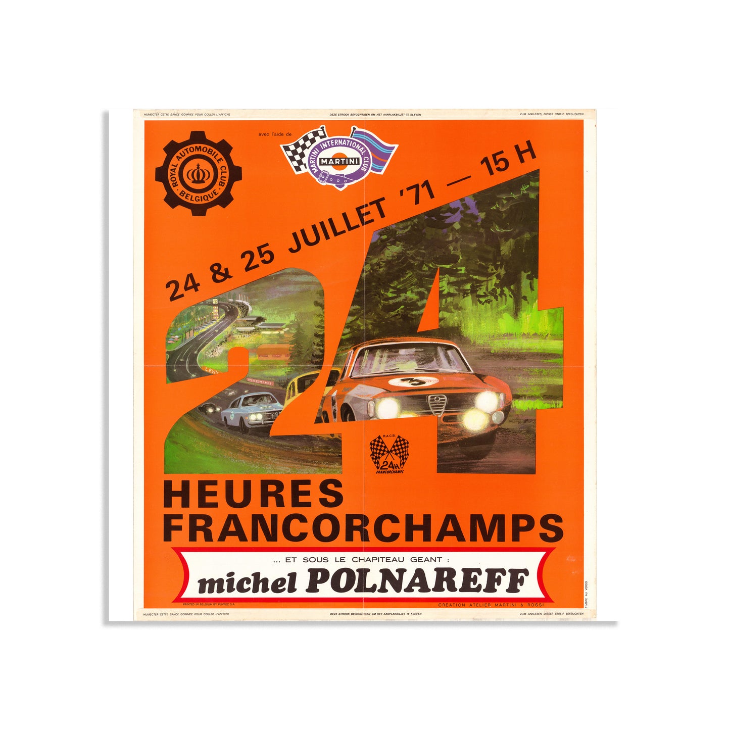 1971 24 Hours Of Spa Poster