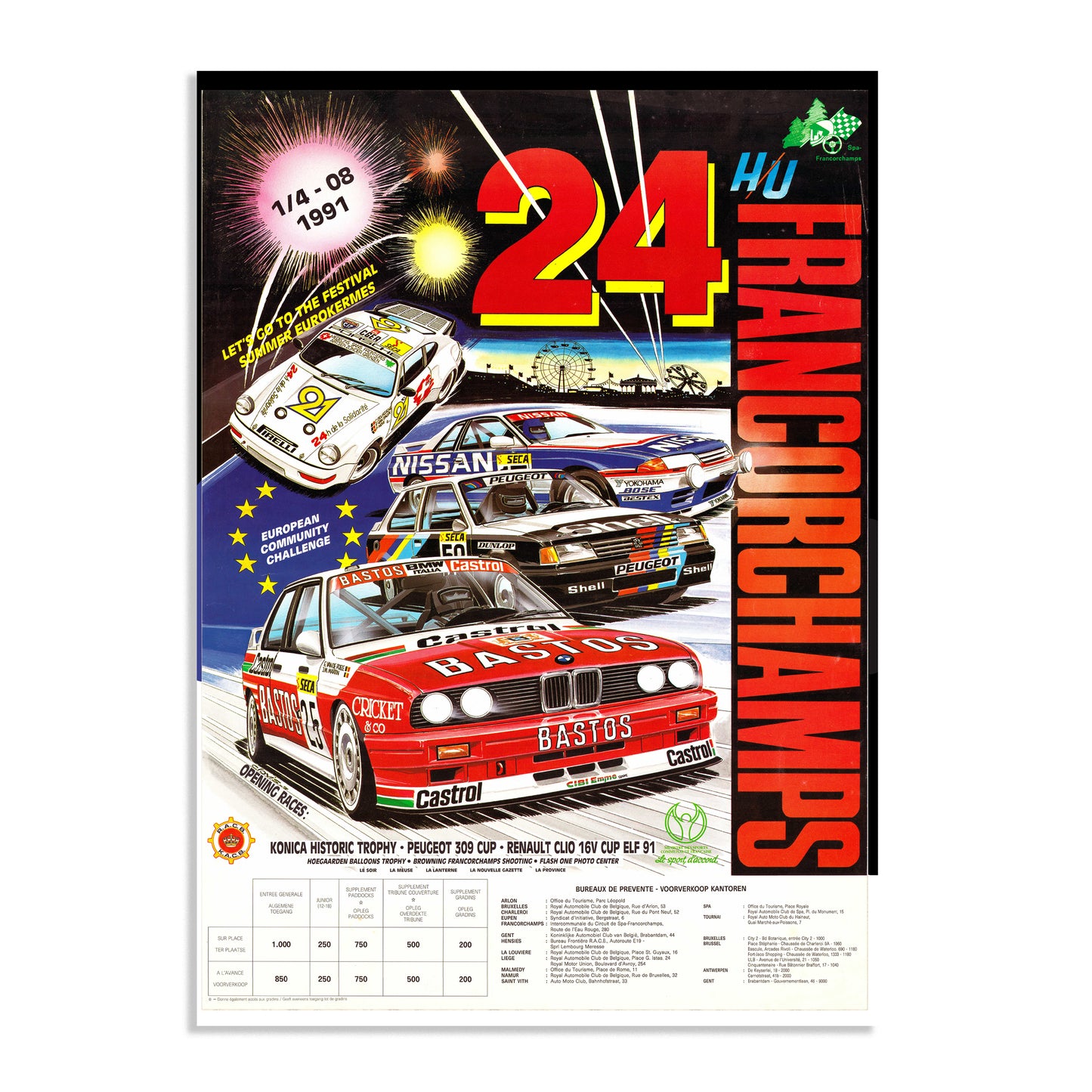 1991 24 Hours Of Spa Poster