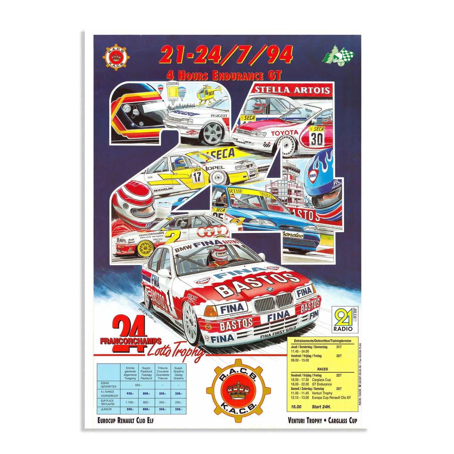 1994 24 Hours Of Spa Poster