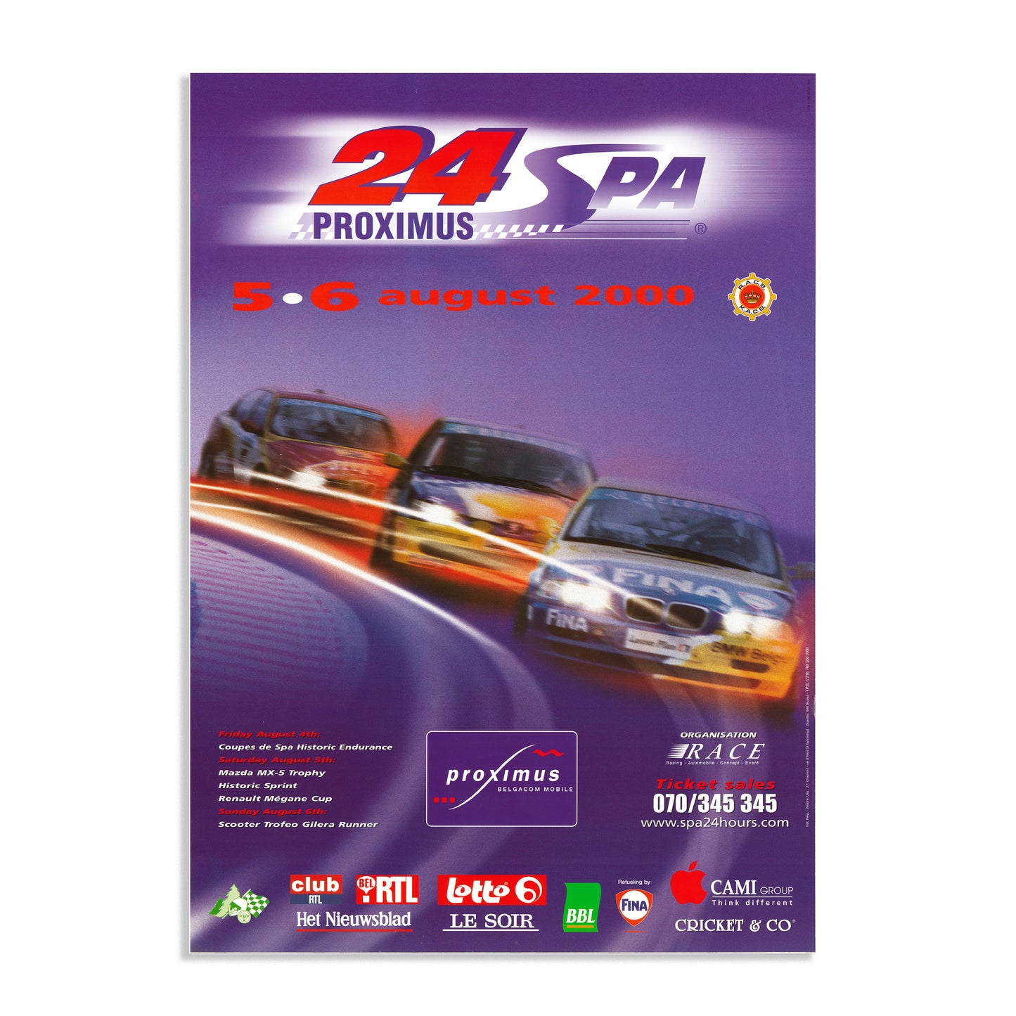 2000 24 Hours Of Spa Poster