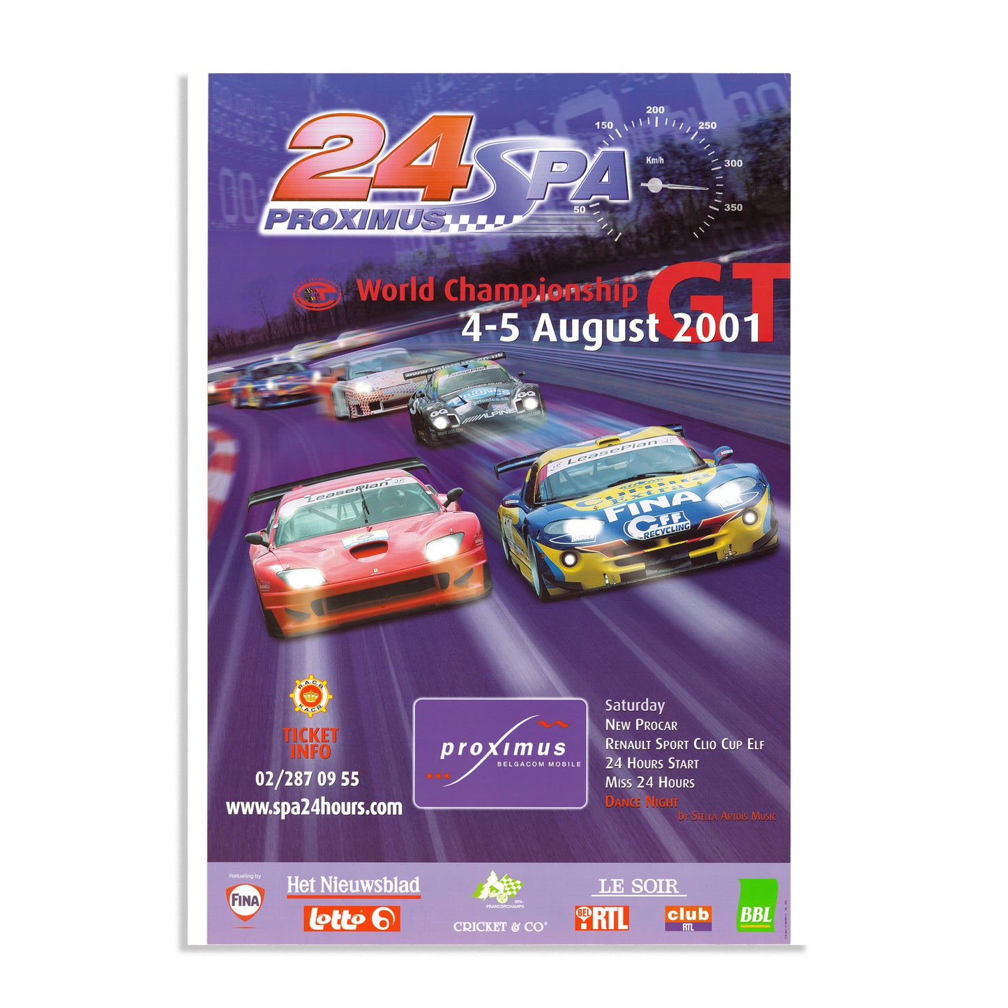 2001 24 Hours Of Spa Poster