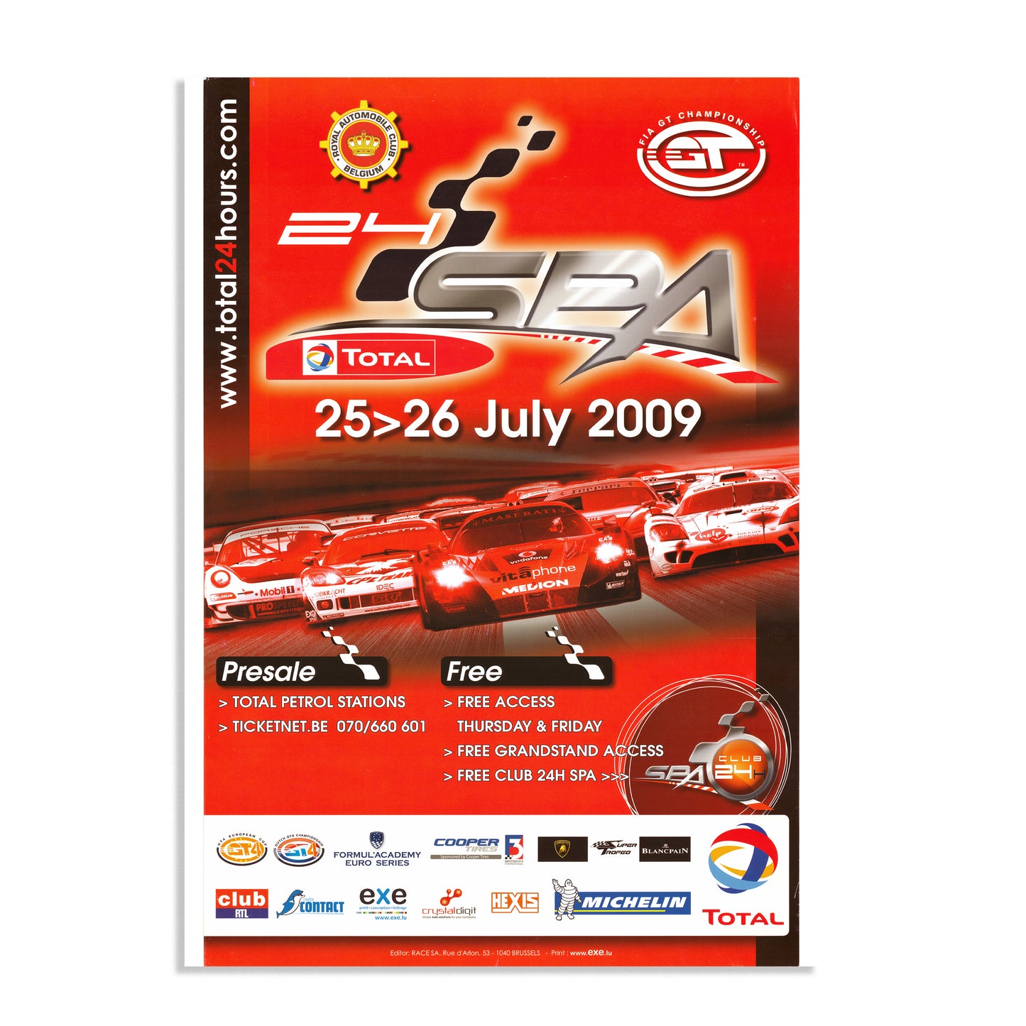 2009 24 Hours Of Spa Poster