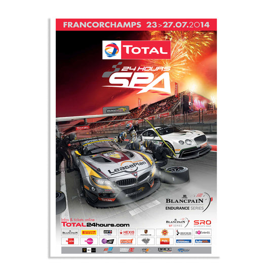 2014 24 Hours Of Spa Poster