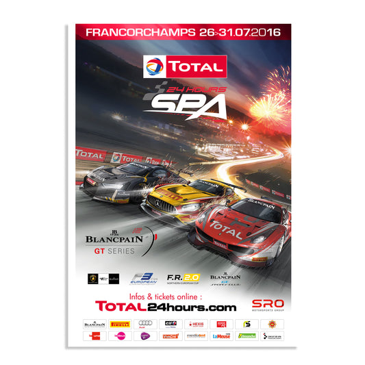 2016 24 Hours Of Spa Poster