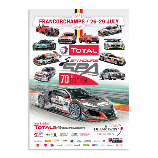 2018 24 Hours Of Spa Poster