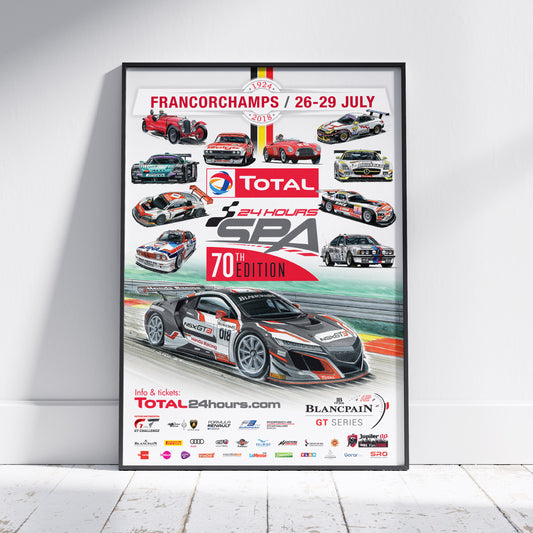 2018 24 Hours Of Spa Poster