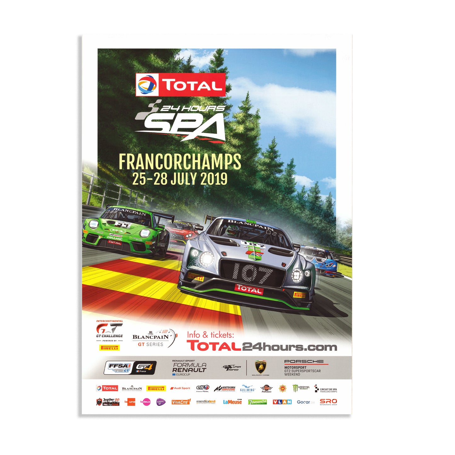 2019 24 Hours Of Spa Poster