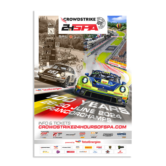 2024 CrowdStrike 24 Hours Of Spa Poster (Porsche)