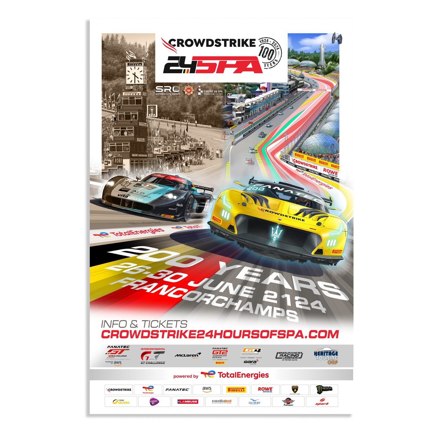 2024 CrowdStrike 24 Hours Of Spa Poster (Maserati)