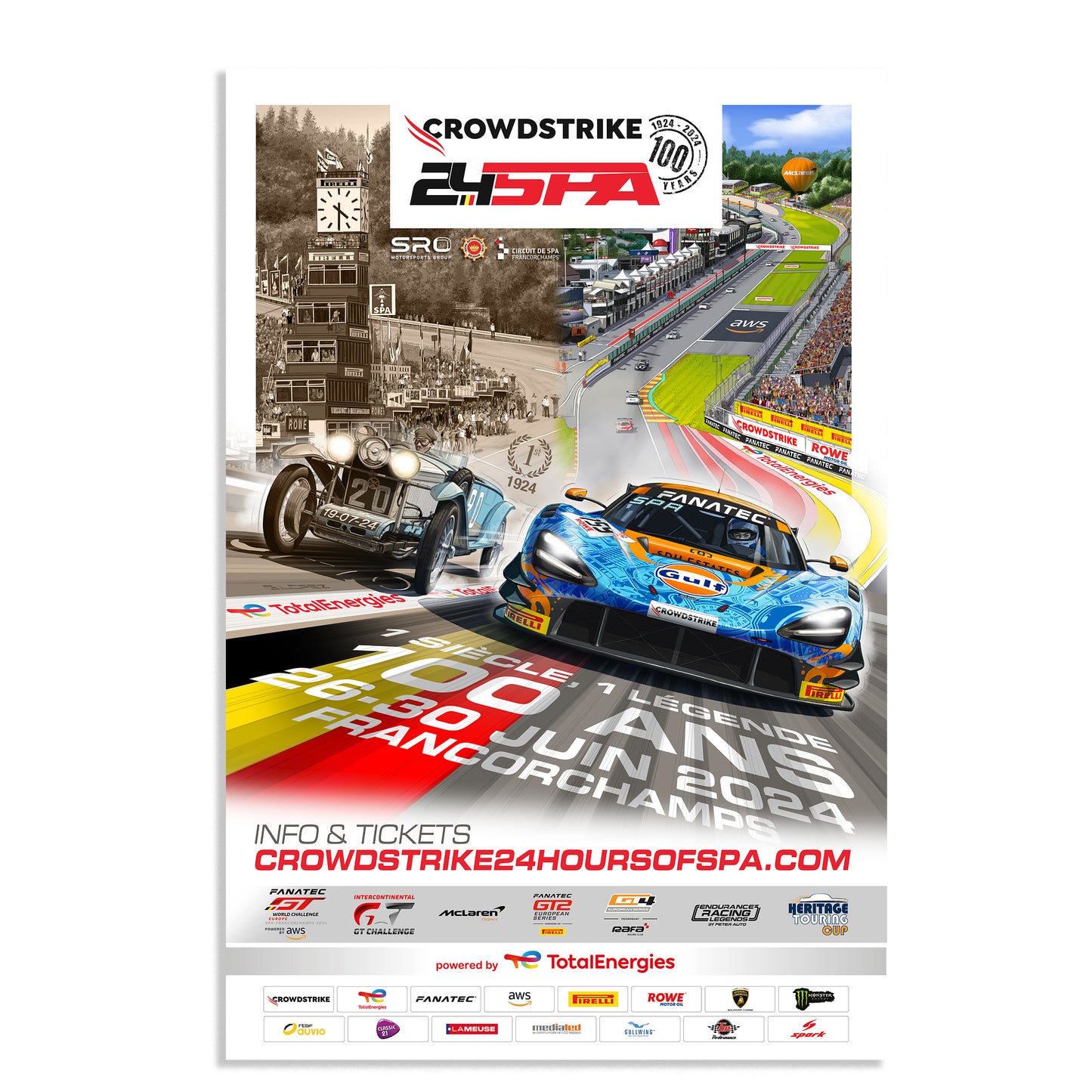 2024 CrowdStrike 24 Hours Of Spa Poster (Mclaren)