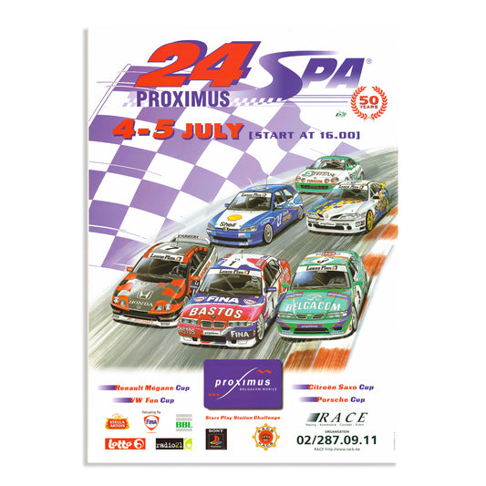 50 years 24 Hours Of Spa Poster